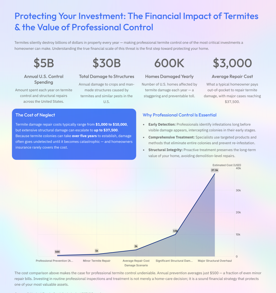 Protecting Your Investment: The Financial Impact of Termites and the Value of Professional Control